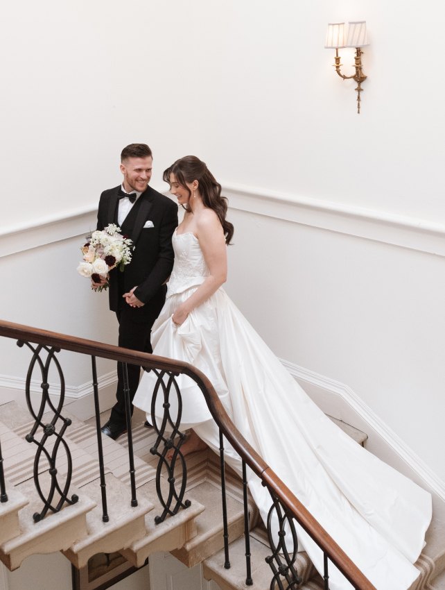 Couple on a staircase